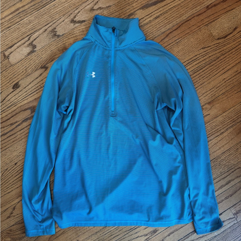Women’s Under Armour Blue Performance Three Quarter-Zip Top Size Medium
